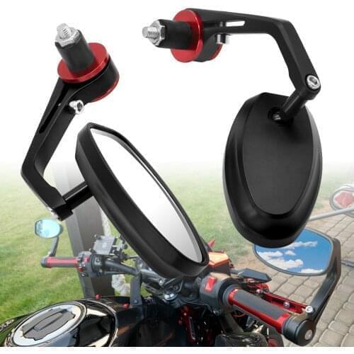 7/8" Motorcycl Side Mirror Handle Bar End CNC Aluminum Rearview Mirror For Honda MSX 125 CB650R CB125R XADV X ADV 750 X11 ST1300