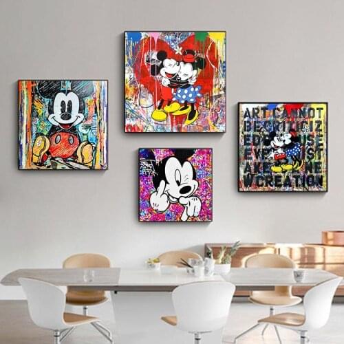 Disney 5D DIY Diamond Painting Graffiti Art Mickey Mouse Diamond Embroidery Full Square Mosaic Home Decor Cross Stitch Kits