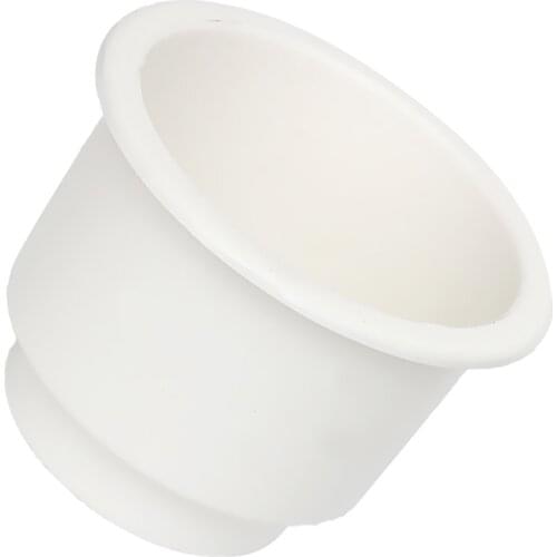 White Side Hole Recessed Cup Drink Holder, For Marine Boat Car Rv