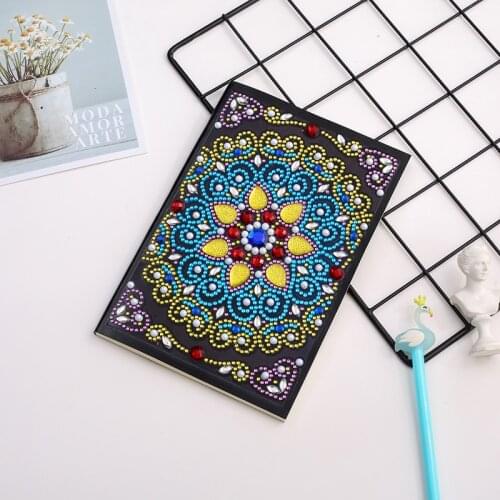 DIY Notebook Mandala Special Shaped Diamond Painting Sketchbook Painting Book Especially Personality 56 Pages A5 School Supplies