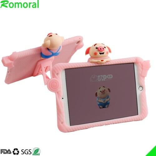 Case ipad, For IPad Mini 12345 Case Kids Cartoon Shockproof Silicone Tablet Cover
