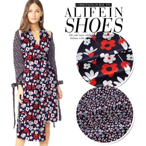 CNUM SP677 Pure Silk /Field Daisy/ Silk Fabric 93% Silk 7% Spandex Elastic/Width 1.29yd Thickness 19mm