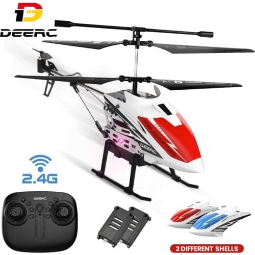 DEERC Remote Control Helicopter Altitude Hold RC Planes With Gyro For Kid Beginner 2.4G Aircraft Indoor Flying Boys Toys DE51