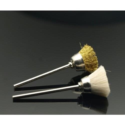 EasyNail~ 1pc Golden Copper Wire Nail Drill Cleaning Brush for Electric Manicure Drills Bit Cleaner Portable Tool Silver Steel