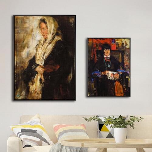 Home Decoration Print Art Wall Pictures for Living-room Poster Printing Paintings Russian Nicolai Ivanovich Fechin Womans back
