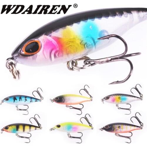 WDAIREN Mini Pencil Hard Fishing Lures 4.8cm 3.6g Sinking Wobblers Tackle Artificial Plastic Swimbait Crankbait Bass Leurre
