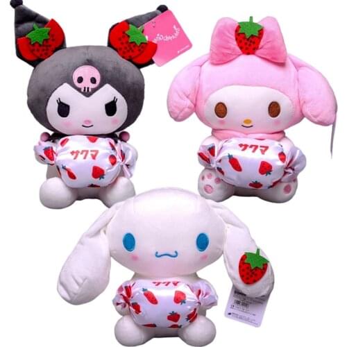 Cartoon Stuffed Plush Toys Kuromi My Melody Cinnamoroll Anime Kawaii Cute Soft Plushie Girls Doll Toys Kids Christmas Gifts 20cm