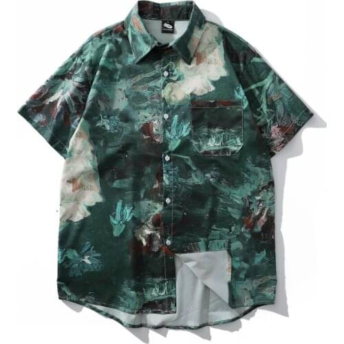 Mens Top Short Sleeve Shirt Tropical Hawaiian Shirt Holiday Shirt Canvas Printing Fashion High Street Shirts Beach Shirts