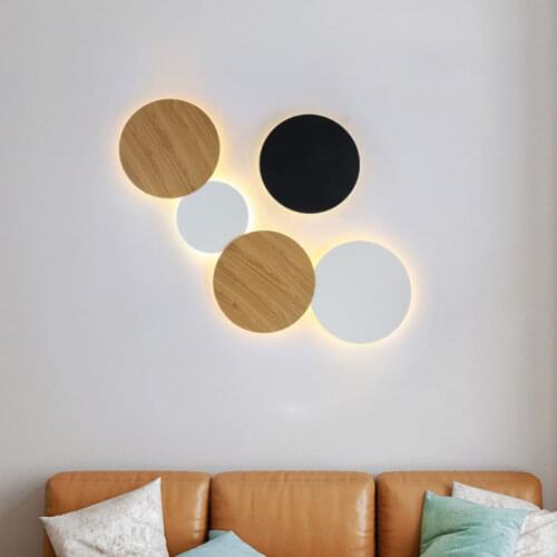 Nordic Moon Wall Lamp Round Metal Led Wall Lights for Home Living Room Decor Modern Wall Sconce Bedroom Bedside Mirror Lights