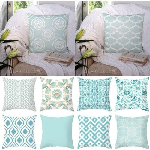 American Style Patterned Pillowcase Sofa Cushion Cover Geometric Pillows Cover Comfortable Soft Decorative Pillowslip Car Decor