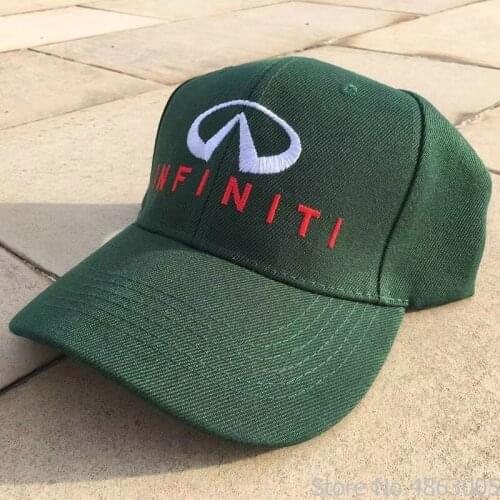 New arrived green white colours nissan Infiniti baseball cap fashion LOGO customized car caps