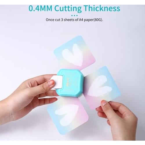 3-in-1 Mini corner trimmer Corner Rounder Punch R4/R7/R10mm Round Corner Trimmer Cutter for Card Photo Paper, Laminating Pouches