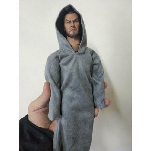 1:6 Scale gray Soldier CLoak robe Model For 12" PH HT Male Body Doll