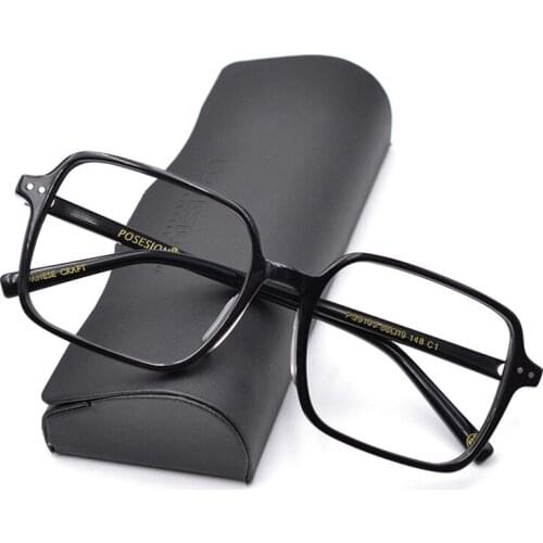 Posesion Glasses Frame Glasses For Women Man Oversized Black Pink Transparent Eyeglasses Frames Prescription Optical Clear Lens