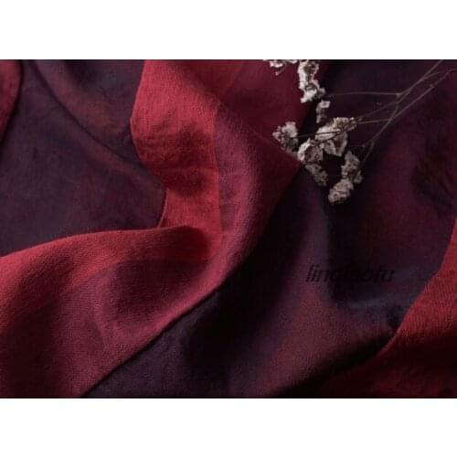 Original linen silk color woven sliver high-grade clothing fabric High-end linen fabric