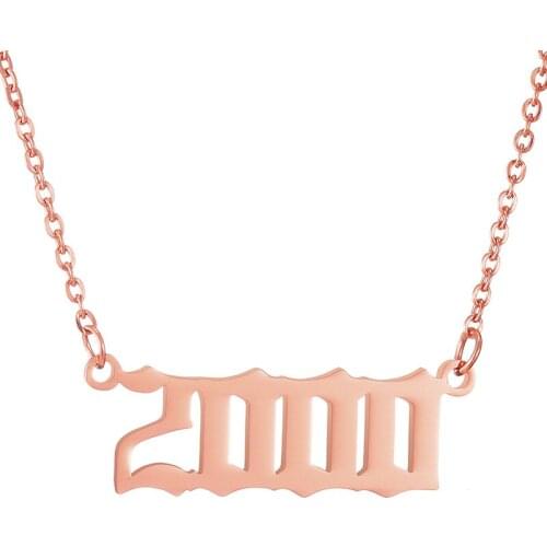 Personalized Number Choker Necklaces for Women Men Custom Year Necklace 1990 1991 1992 1993 1994 Birthday Gift From 1980 To 2019