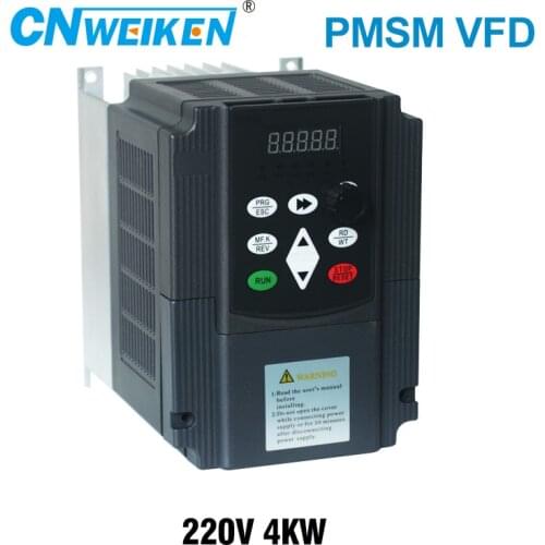 Permanent Magnet Synchronous Driver 4kw 220v frequency converter 3 phase frequency inverter for motor speed controller VFD