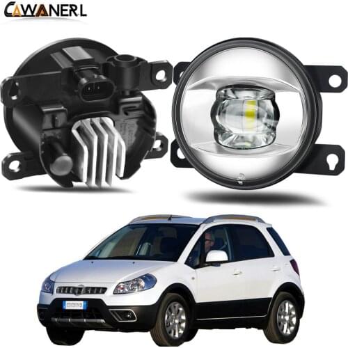 Fog Light Assembly H11 Car Front Bumper LED Lens Fog Lamp Daytime Running Light 30W 8000LM 12V For Fiat Sedici 2009-2016