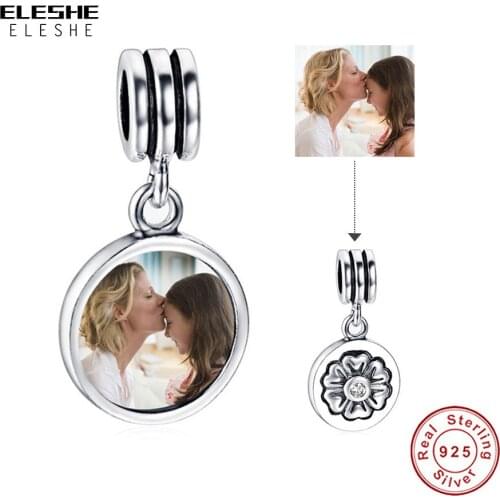 Personalized Photo Custom Charms fit Original Bracelet 925 Silver Jewelry DIY Photo of Baby Child Mom Dad Gift