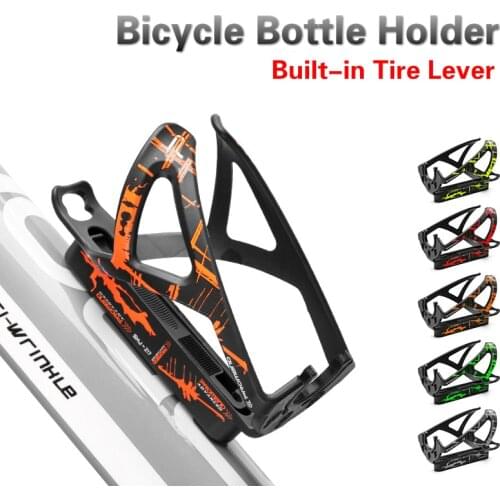 Universal Mountain Bicycle Bottle Holder Plastic Built-in Tire Lever MTB Road Bike Bottle Cages Folding Bike Water Bottle Holder
