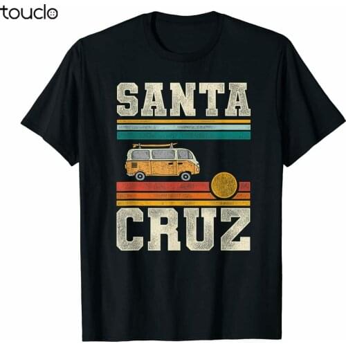 Santa Cruz Surf Bus Caravan 70S 80S California Vintage T-Shirt Clothing S-3XL