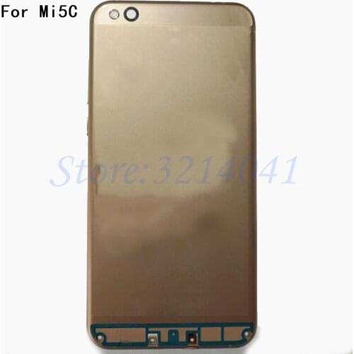 Battery Door Back Cover For Xiaomi Mi5C MI 5C Metal Rear Back Battery Cover Door Housing Case + Power Volume Button With Logo