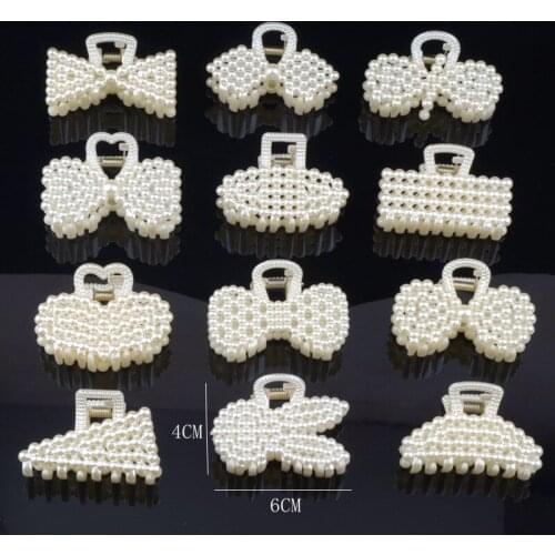 Pearl Metal hair clip simple and versatile ponytail hair catch medium pearl bath catch clip bangs hair clip hair accessories