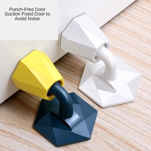 1Pcs No Punch Silicone Door Suction Stopper Lock Protective Pad Nti-Collision Self Adhesive Doorstop Holder Gear Gate Resistance