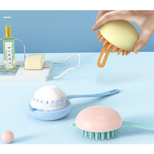 1PC Silicone Head Body Scalp Massage Brush Comb Shampoo Hair Washing Comb Shower Brush Bath Spa Slimming Massage Brush
