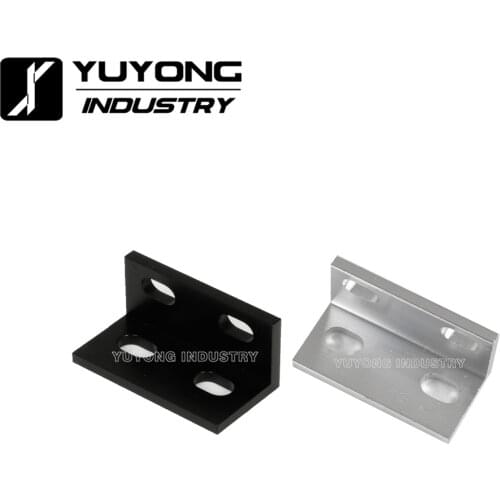100Pcs/Lot Wholesale Double Universal L corner bracket for V-slot/T-slot extrusions 3D Printer CNC Engraving Machine