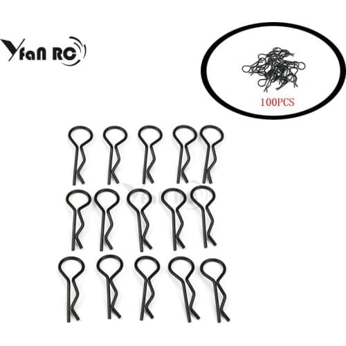 100PCS 1:10 1:16 1:8 Universal Car Shell Clip Pin Buckles 02053 86090 85734 R Clips for DIY HSP On-road RC Cars Accessories