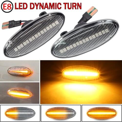 2pcs LED Side Wing Marker Dynamic Turn Signal Blinker Startup Breath Light For Nissan Qashqai Dualis Juke Micra March Micra Note