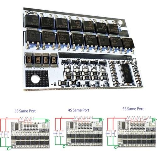 3s/4s/5s Bms 12v 16.8v 21v 3.7v 100a Li-ion Lmo Ternary Lithium Battery Protection Circuit Board Li-polymer Balance Charging