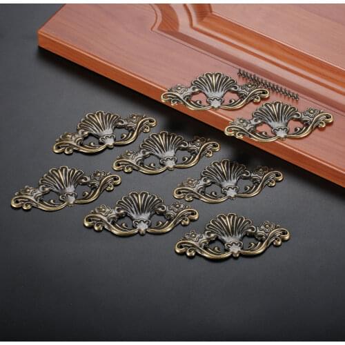 8pcs Wooden Box Coner Decorative Protectors Bracket Protector Corners Antique Bronze Tone Old Style Vintage Cover 97*47mm
