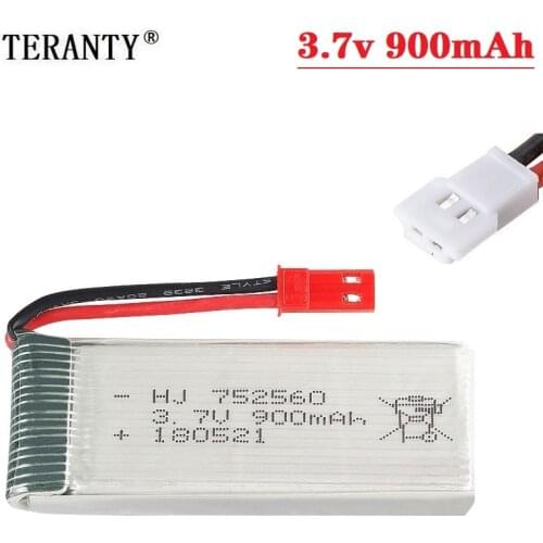 900mah 3.7V lipo Battery For 8807 8807W A6 A6W M68 Rc Quadcopter Spare Parts Accessories Rc Drones 3.7v battery 752560 1-20pcs