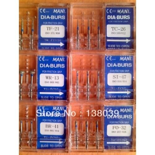Diamond dental burrs 3 pieces a box