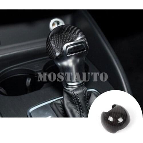 For Audi Q2 GA Carbon Fiber Center Console Gear Shift Knob Trim Cover 2016-2020 1pcs Car Accessories Interior Car Decor Car Trim