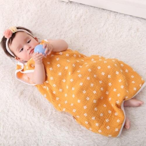 Baby Sleeping Bag Newborn Muslin Cotton Sleep Sacks Baby Gauze Sleepwear Bedding Cloth