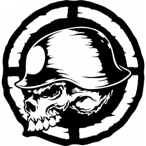 Interesting Car Stickers Lovely Helmet Skull Funny Decoration for Window Motorcycle Trunk Decorative KK 15*11cm