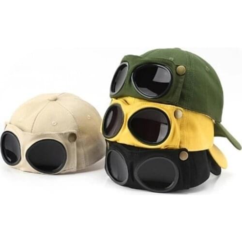 Aviator Hat Summer Personality Glasses Baseball Cap For Men Female Unisex Sunglasses Boys Snapback Hat Outdoor Cotton Male Cap