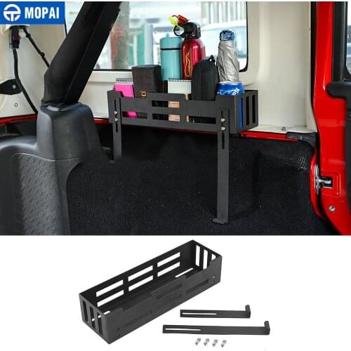 MOPAI Stowing Tidying for Jeep JK JL Aluminium Car Trunk Storage Box Organizer Accessories for Jeep Wrangler JK JL 2007-2019