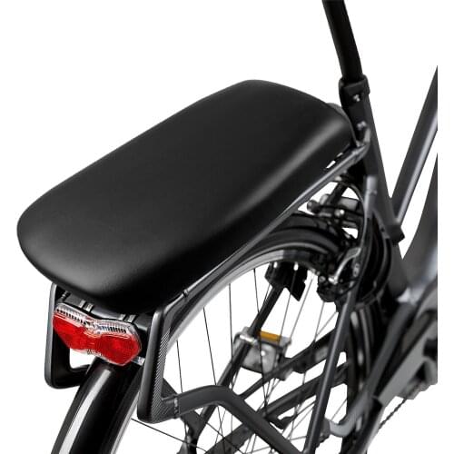 Leather Bicycle Rear Seat Cushion Soft Durable Thickened Seat Cover Comfortable Mountain Bike Black Rear Seat Plate Bicycle Part