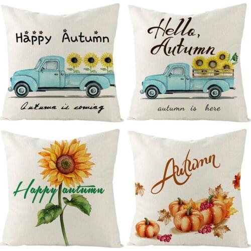 Creative Flower Leaf Print Pillow Cover Tear-Resistant Polyester Sofa Bedding Pillowslip for Home Sofa Decor Supplies