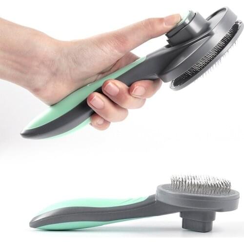 Pet Non-slip Grooming Tool for Surface Hair Removal AutomaticHair Brush Trimmer Flea Comb Cat and Dog Hair Grooming Massage Comb