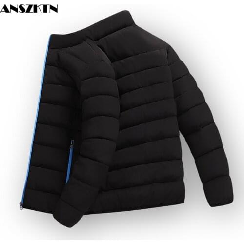 2020 ANSZKTN winter new casual and fashionable mens cotton-padded jacket warm and windproof mens coat brand clothing