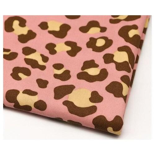 Plain cotton leopard print fabric factory direct sales luggage handbag manual mask fabric