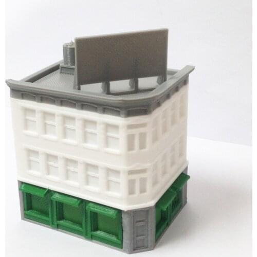 Outland Models City Classic 3-Story Corner Shop N Scale Train Railway Layout