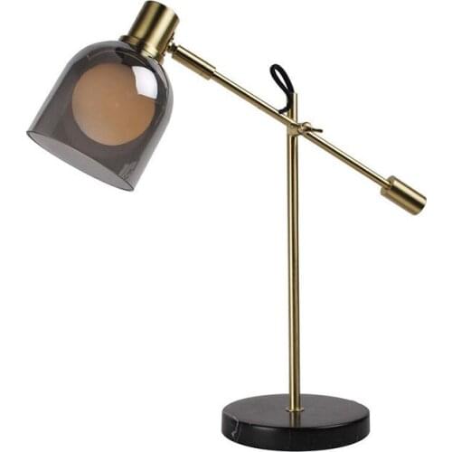 Post modern personality iron study desk Nordic simple light luxury desk bedroom bedside table lamp