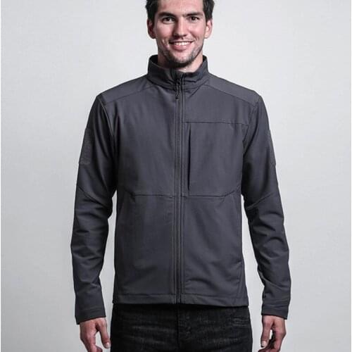 Outdoor Riding Reflective Hiking Jacket Stretch Soft Shell Tactical Jacket Spring Autumn Thin Climbing Training Waterproof Coat