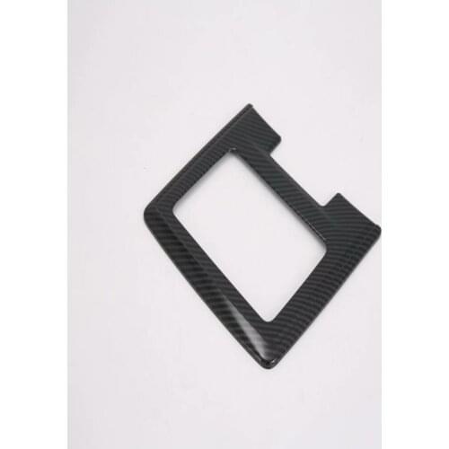 For Audi A6 C8 2019 2020 Carbon Fiber Interior Mouldings Rear Seat Armrest Water Cup Holder Panel Trim Cover Accessories